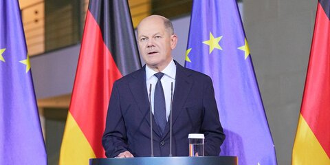 Bundeskanzler Olaf Scholz (SPD), spricht nach einem Krisentreffen des Koalitionsausschusses der Ampelkoalition.