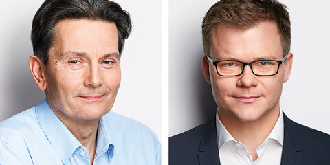 Portrait von Rolf Mützenich und Carsten Schneider