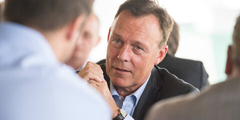 Thomas Oppermann beim Pressestatement