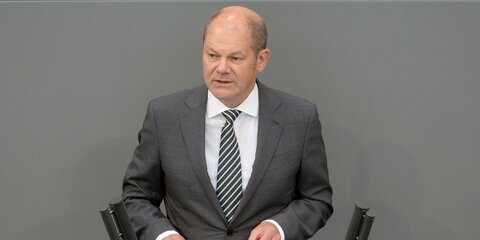 Bundesfinanzminister und Vizekanzler Olaf Scholz im Plenum
