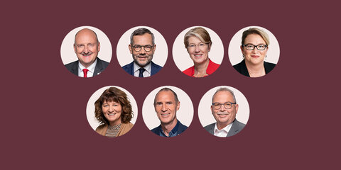 Unsere Ausschussvorsitzenden (von oben l. nach unten r.): Bernd Rützel (Arbeit und Soziales), Michael Roth (Auswärtiges), Ulrike Bahr (Familie, Senioren, Frauen und Jugend), Katrin Budde (Kultur und Medien), Martina Stamm-Fibich (Petitionen), Frank Ullrich (Sport), Udo Schiefner (Verkehr)