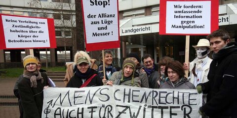 Demonstration intersexueller Menschen
