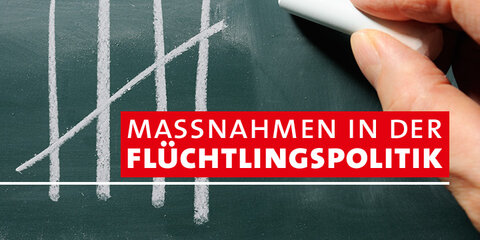 Zählung mit Kreide auf einer Tafel