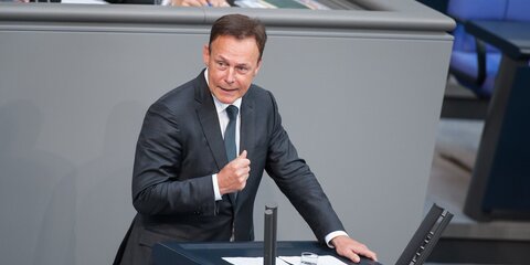 SPD-Fraktionschef Thomas Oppermann bei einer Plenarrede
