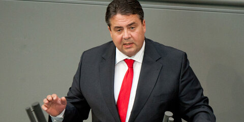 Sigmar Gabriel, MdB, am Rednerpult