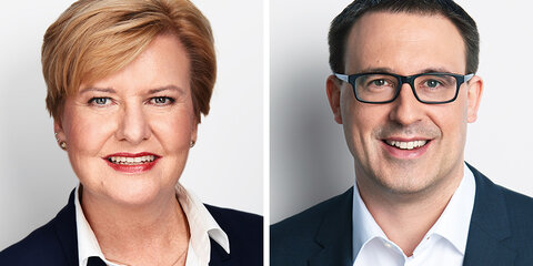 Portraits von Dr. Eva Högl und Sören Bartol
