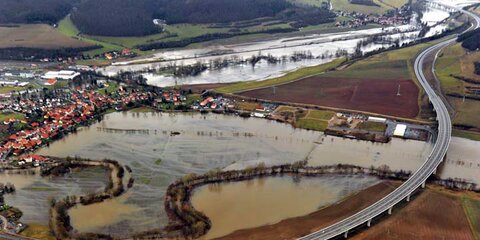 Hochwasser in Thüringen 2002 Ortschaft Einhausen