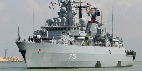Deutsche Fregatte im Mittelmeer