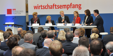 Podiumsdiskussion beim Wirtschaftsempfang 2016 der SPD-Bundestagsfraktion am 28.09.2016