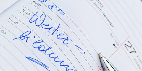Weiterbildung ist in einem Kalender eingetragen