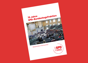 Broschüre „75 Jahre SPD-Bundestagsfraktion“
