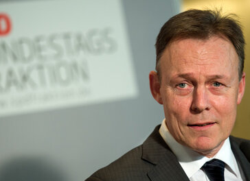 Thomas Oppermann bei Pressestatement