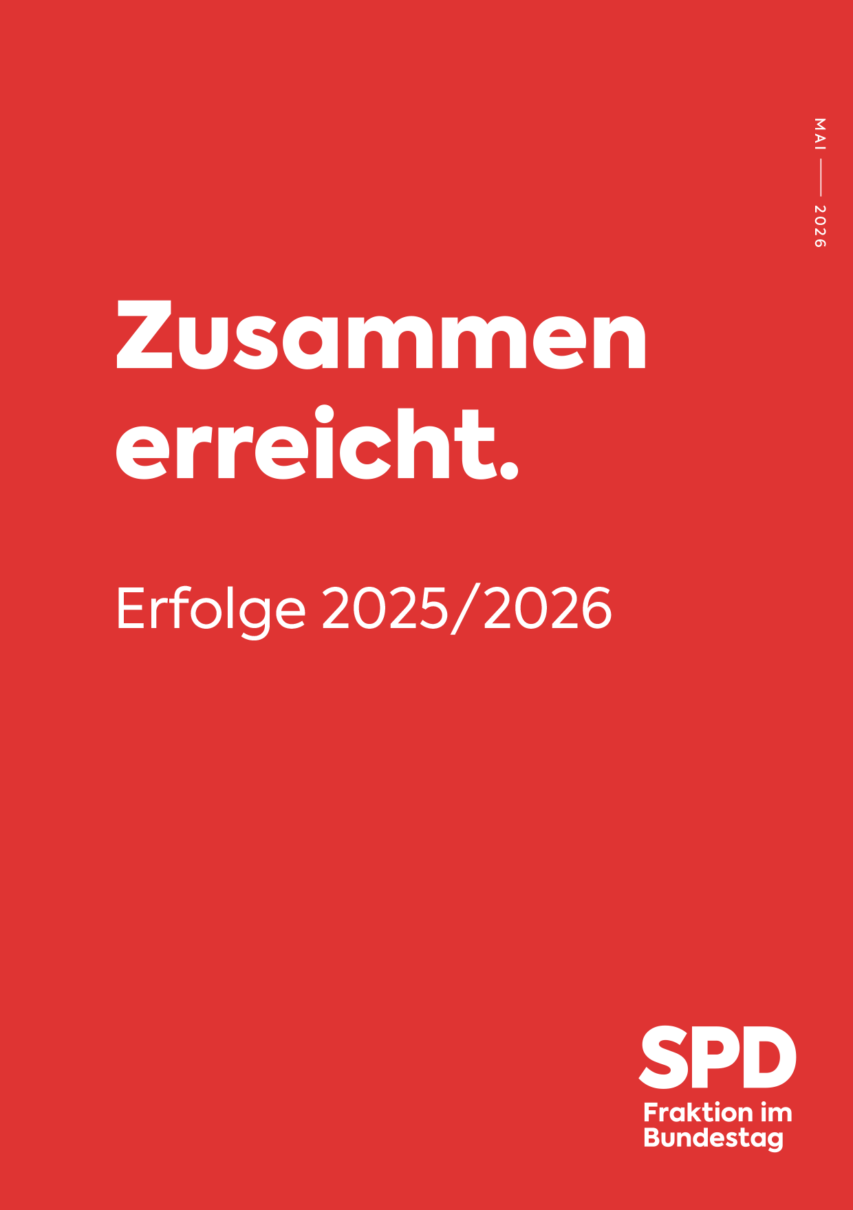 Flyer: Zusammen erreicht. – Erfolge 2025/2026