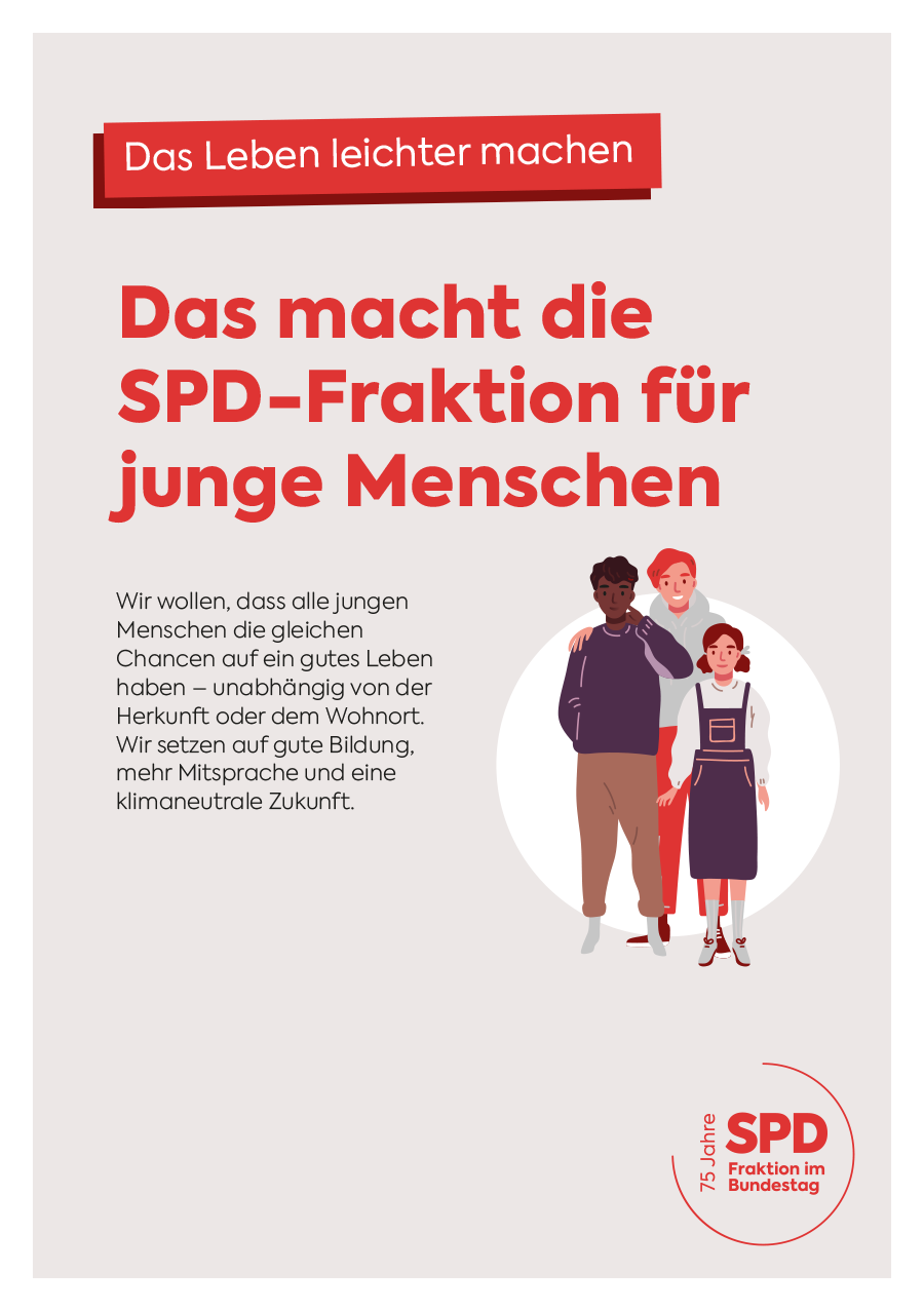 Flyer „Das macht die SPD-Fraktion für junge Menschen"