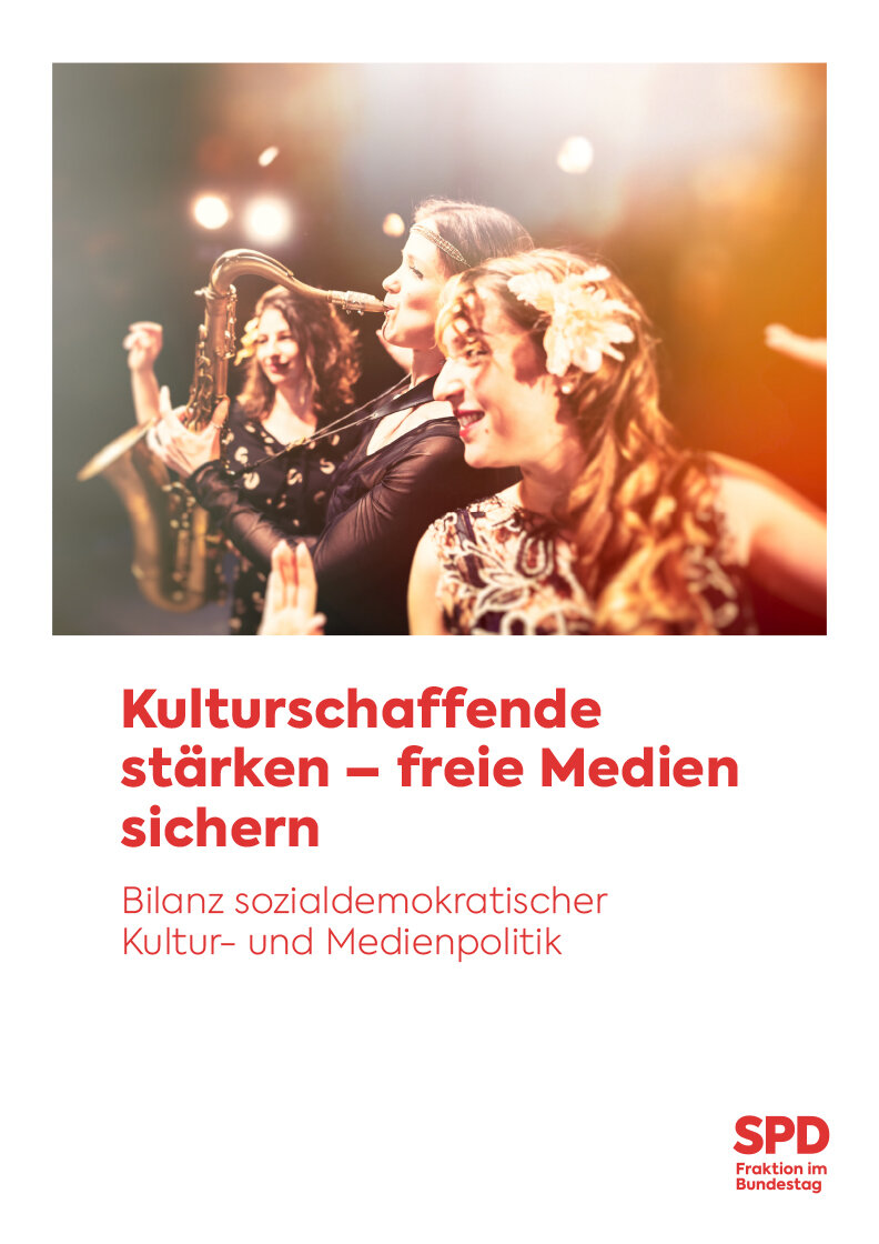 Broschüre "Kulturschaffende stärken – freie Medien sichern"